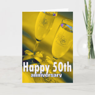 50th wedding anniversary champagne celebration card