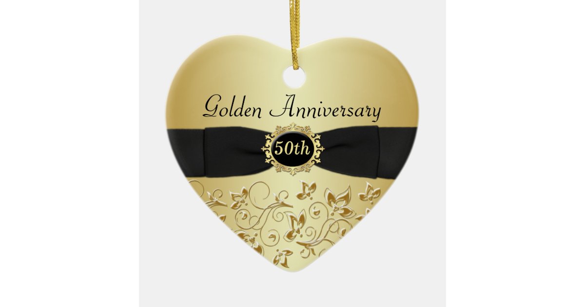 50th Wedding  Anniversary  Christmas Ornament Zazzle co uk