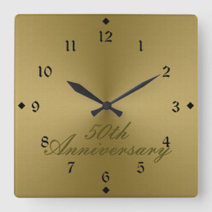 50th Wedding Anniversary Clock