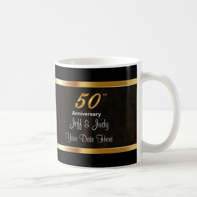50th Wedding Anniversary Coffee Mug (Right)