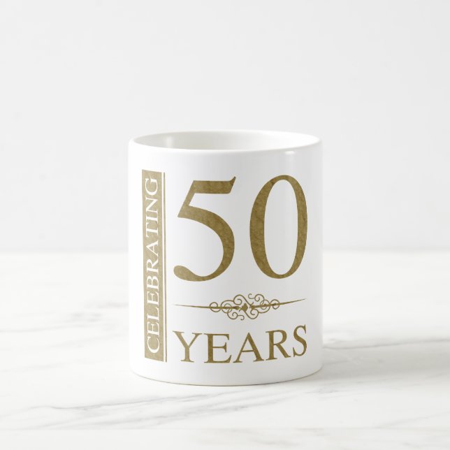 50th Wedding Anniversary Coffee Mug (Center)