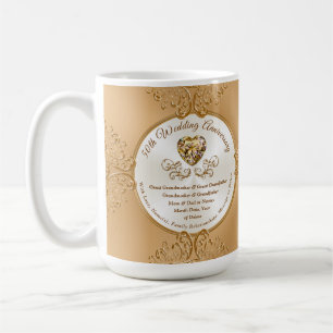 50th Wedding Anniversary Coffee Mugs, Grandparents Coffee Mug