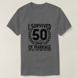 50th Wedding Anniversary Couples Husband Wife 50 T-Shirt