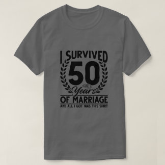 50th Wedding Anniversary Couples Husband Wife 50 T-Shirt