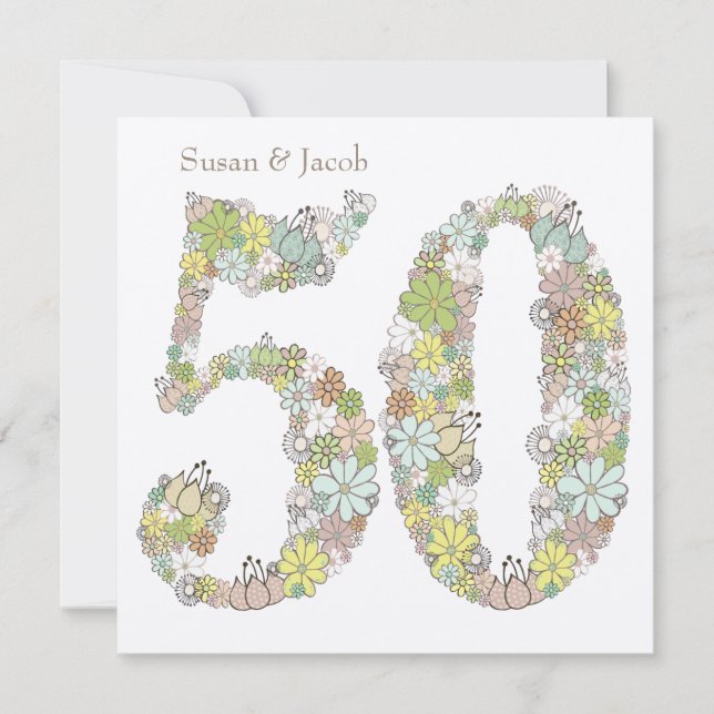 50th Wedding Anniversary Custom Invitation (Front)