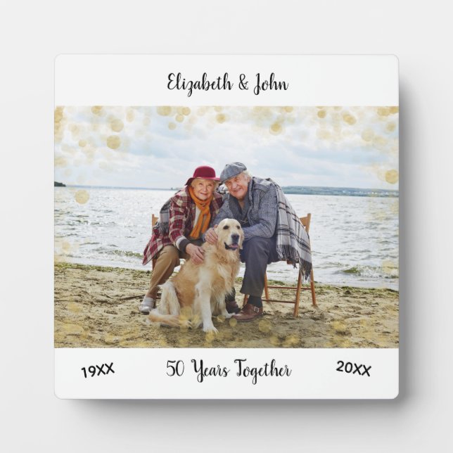 50th Wedding Anniversary Custom Plaque (Front)