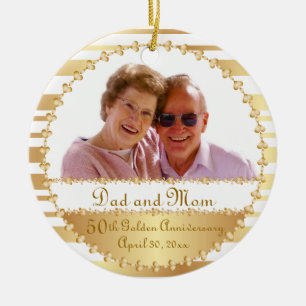 50th Wedding Anniversary - DIY Photo Ceramic Tree Decoration