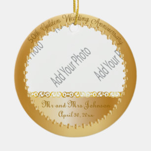 50th Wedding Anniversary - DIY Photo Ceramic Tree Decoration