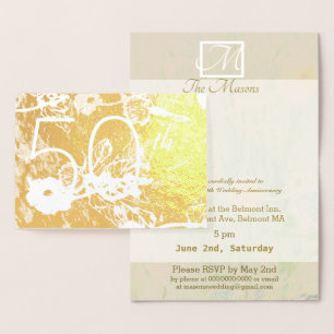 50th Wedding Anniversary Foil Card