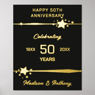 50Th Wedding Anniversary Foil Prints