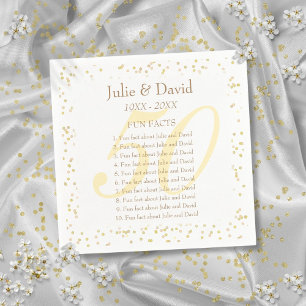50th Wedding Anniversary Fun Facts Napkin