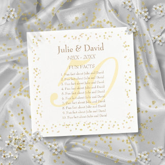 50th Wedding Anniversary Fun Facts Napkin