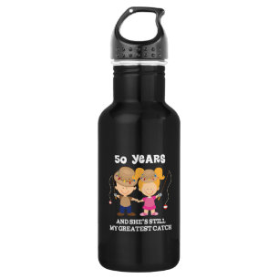 50th Wedding Anniversary Funny For Him 532 Ml Water Bottle
