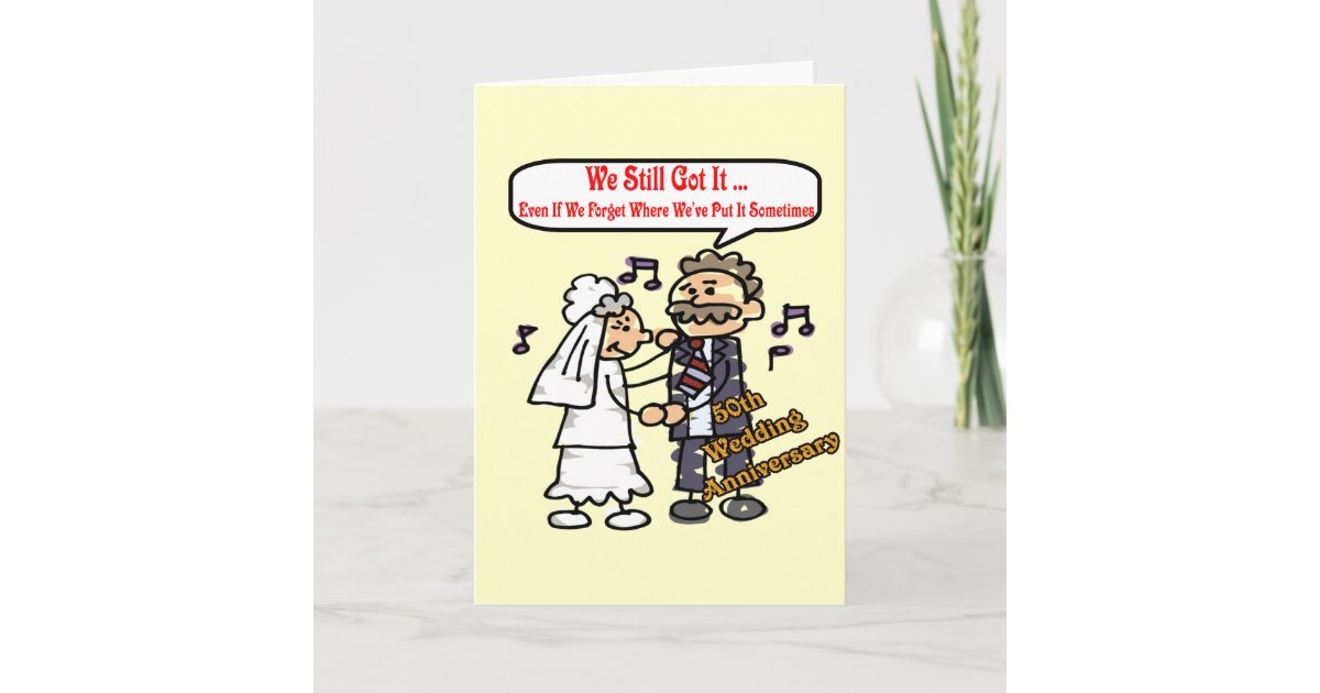 50th Wedding Anniversary Gifts Card Zazzle.co.uk