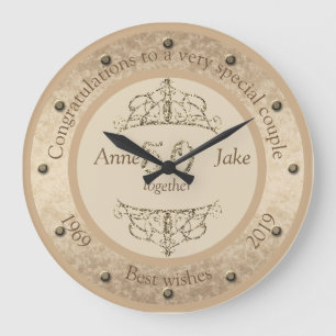 50th Wedding Anniversary Gifts for Couples Congrat Large Clock