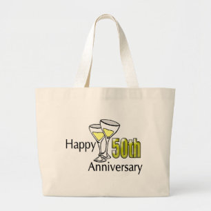 50th Wedding Anniversary Gifts Large Tote Bag