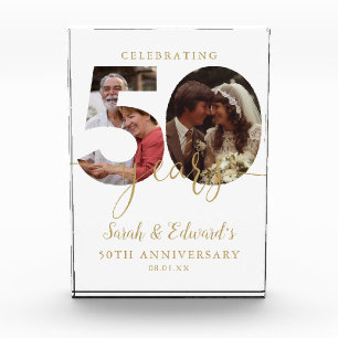 50th Wedding Anniversary Gold 2  Photo Block