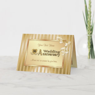 50th Wedding Anniversary - Gold Card