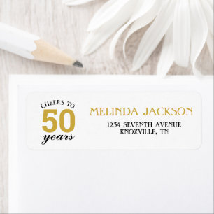 50th Wedding Anniversary Gold Cheers to 50 Years