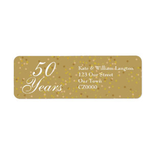 50th Wedding Anniversary Gold Dust Confetti
