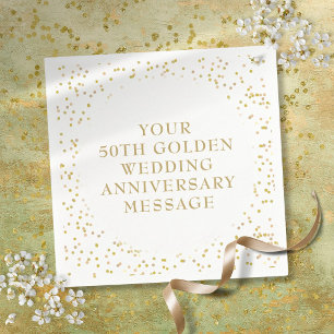 50th Wedding Anniversary Gold Dust Confetti Napkin