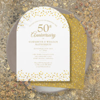 50th Wedding Anniversary Gold Hearts Arch