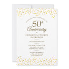 50th Wedding Anniversary Gold Hearts Confetti 