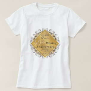 50th Wedding Anniversary Golden Ochre  T-Shirt