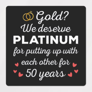 50th Wedding Anniversary I - Gold Funny Couple