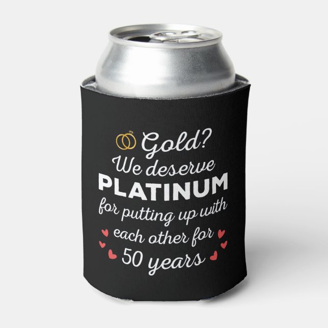 50th Wedding Anniversary I - Gold Funny Couple Can Cooler (Can Front)