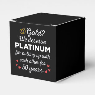 50th Wedding Anniversary I - Gold Funny Couple Favour Box