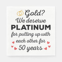 50th Wedding Anniversary I - Gold Funny Couple