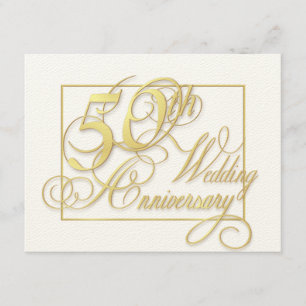 50th Wedding Anniversary - Inexpensive Invitations