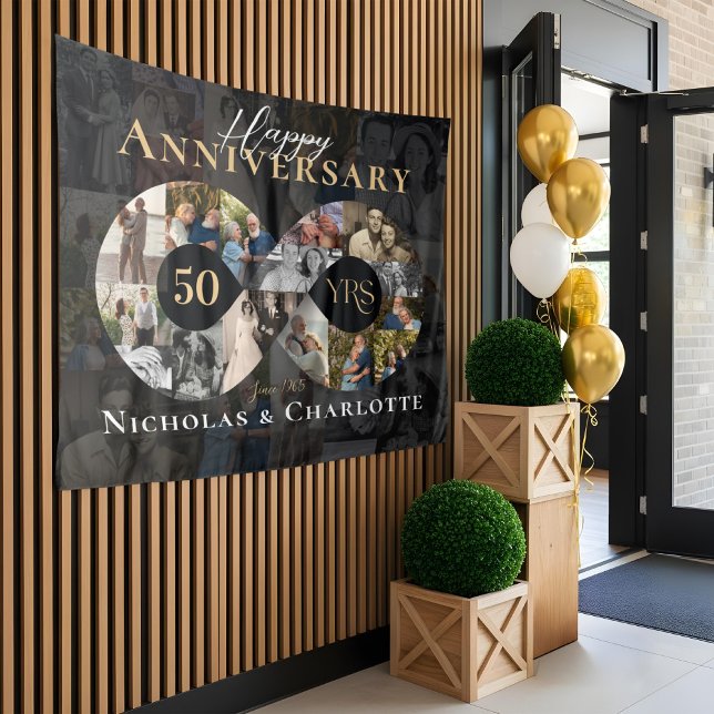 50th Wedding Anniversary Infinity Photo Collage Tapestry (50th Wedding Anniversary Infinity Photo Collage Tapestry)