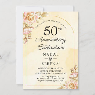 50th Wedding Anniversary Invitation