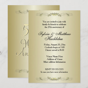 50th Wedding Anniversary Invitation