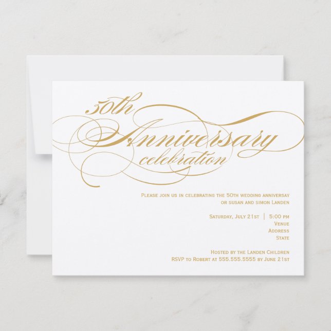 50th Wedding Anniversary Invitation (Front)