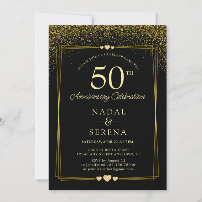 50th Wedding Anniversary Invitation (Front)