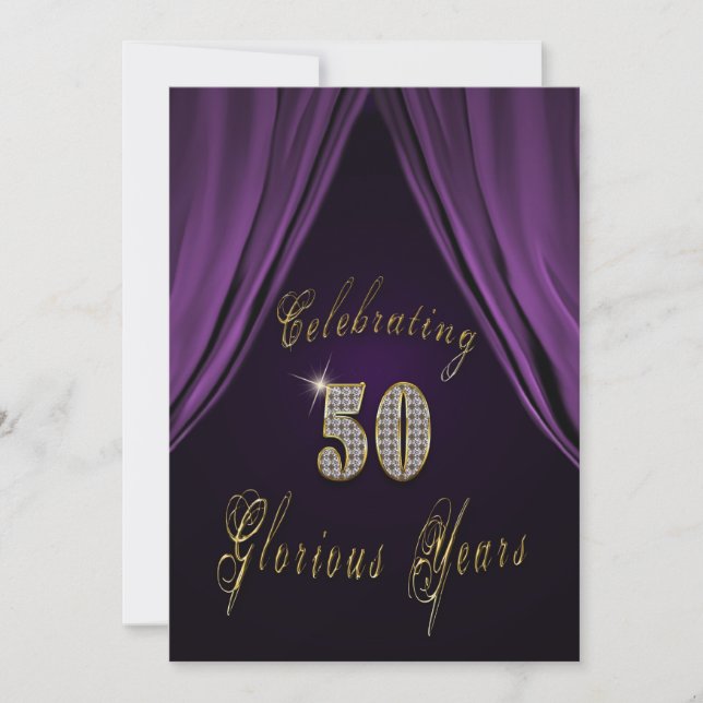 50th Wedding Anniversary Invitation (Front)