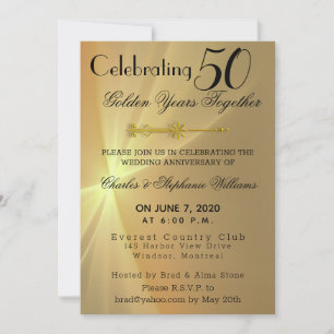 50th Wedding Anniversary Invitation