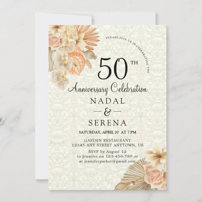 50th Wedding Anniversary Invitation (Front)