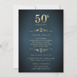 50th Wedding Anniversary Invitation