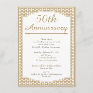 50th Wedding Anniversary Invitation