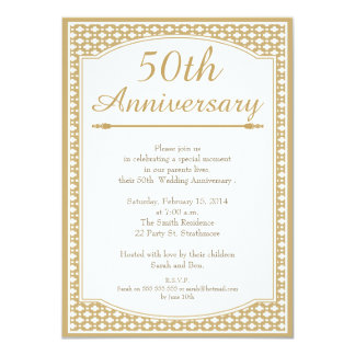  50th  Wedding  Anniversary  Invitations  Announcements  