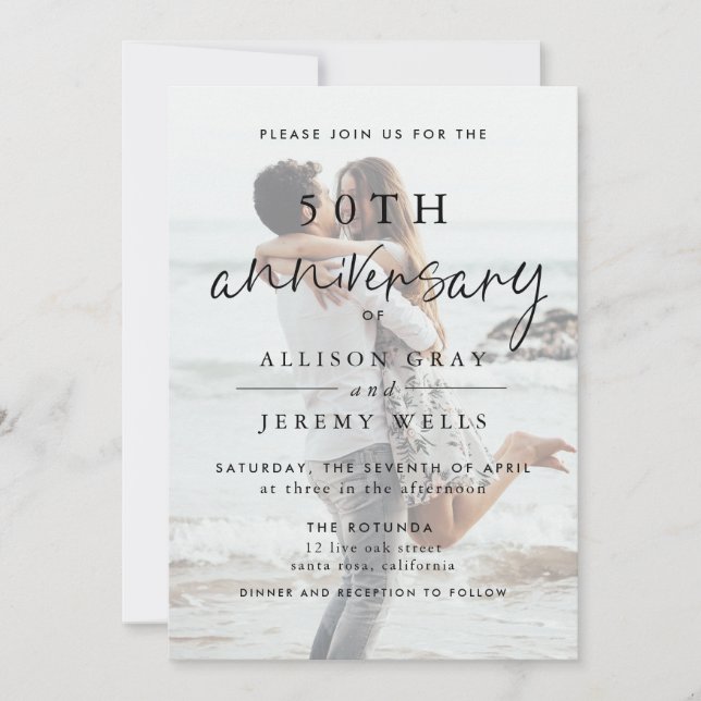 50th Wedding Anniversary Invitation (Front)