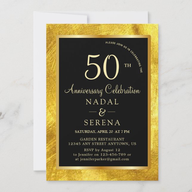 50th Wedding Anniversary Invitation (Front)