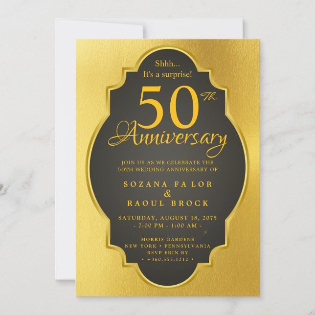 50th Wedding Anniversary Invitation  (Front)