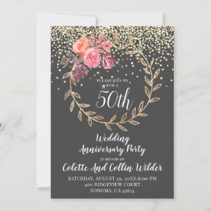 50th Wedding Anniversary  Invitation