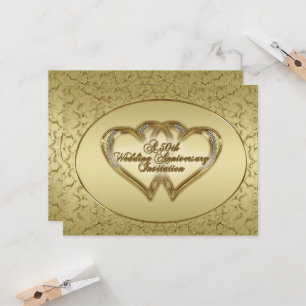 50th Wedding Anniversary Invitation Card