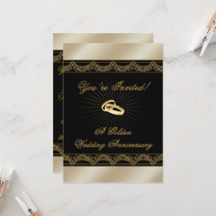 50th Wedding Anniversary Invitation Card